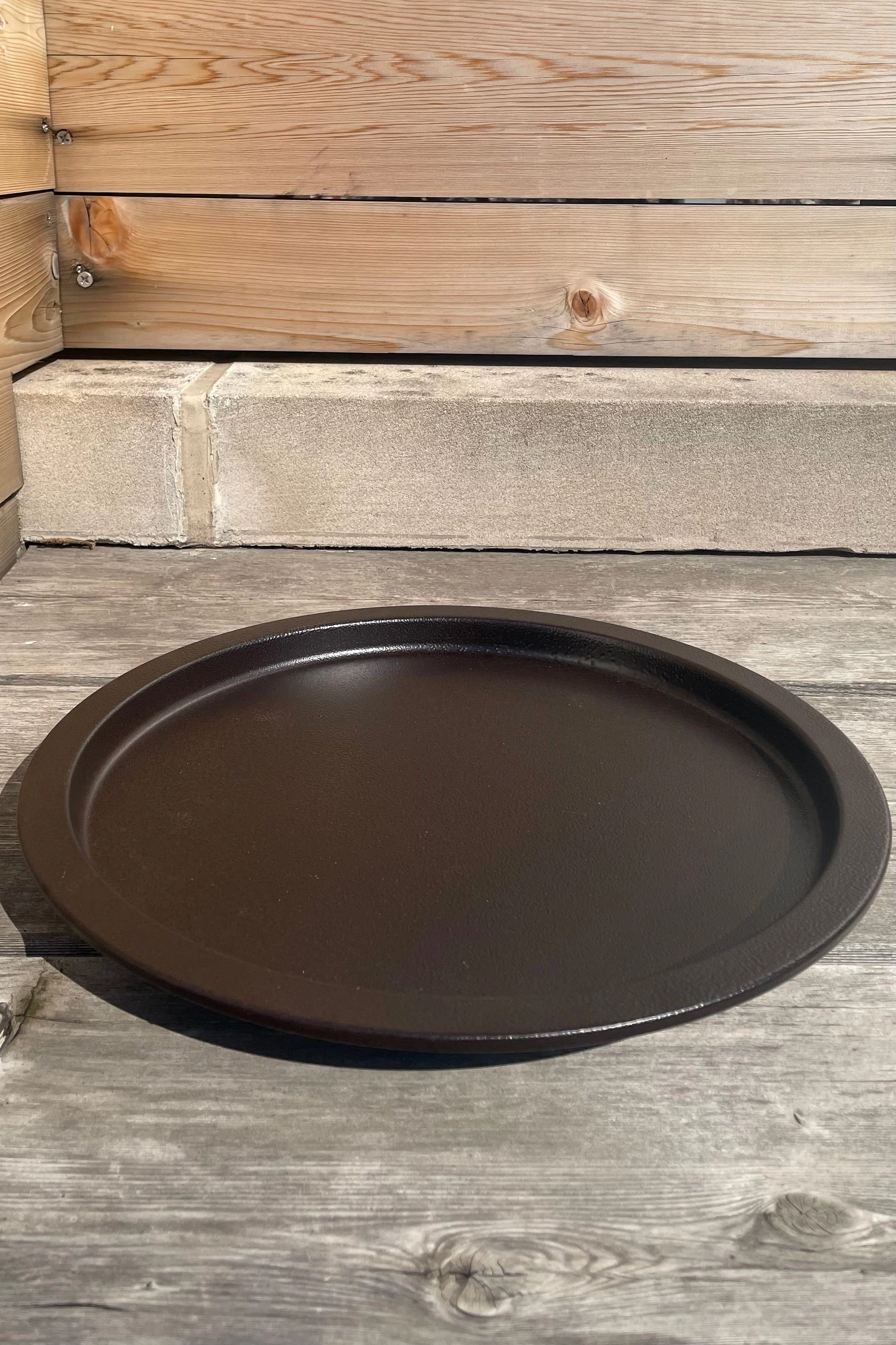 Steel Saucer Textured Copper 13",potted plant decor