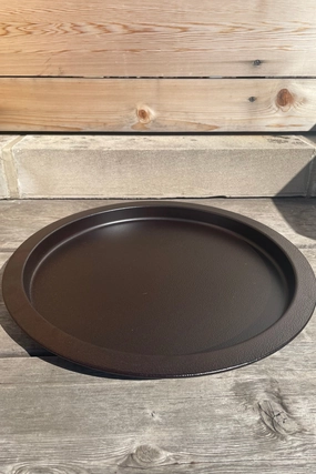 Steel Saucer Textured Copper 15",potted plant decor