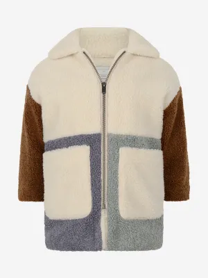 Stella McCartney Mädchen Elfenbein Patchwork Mantel