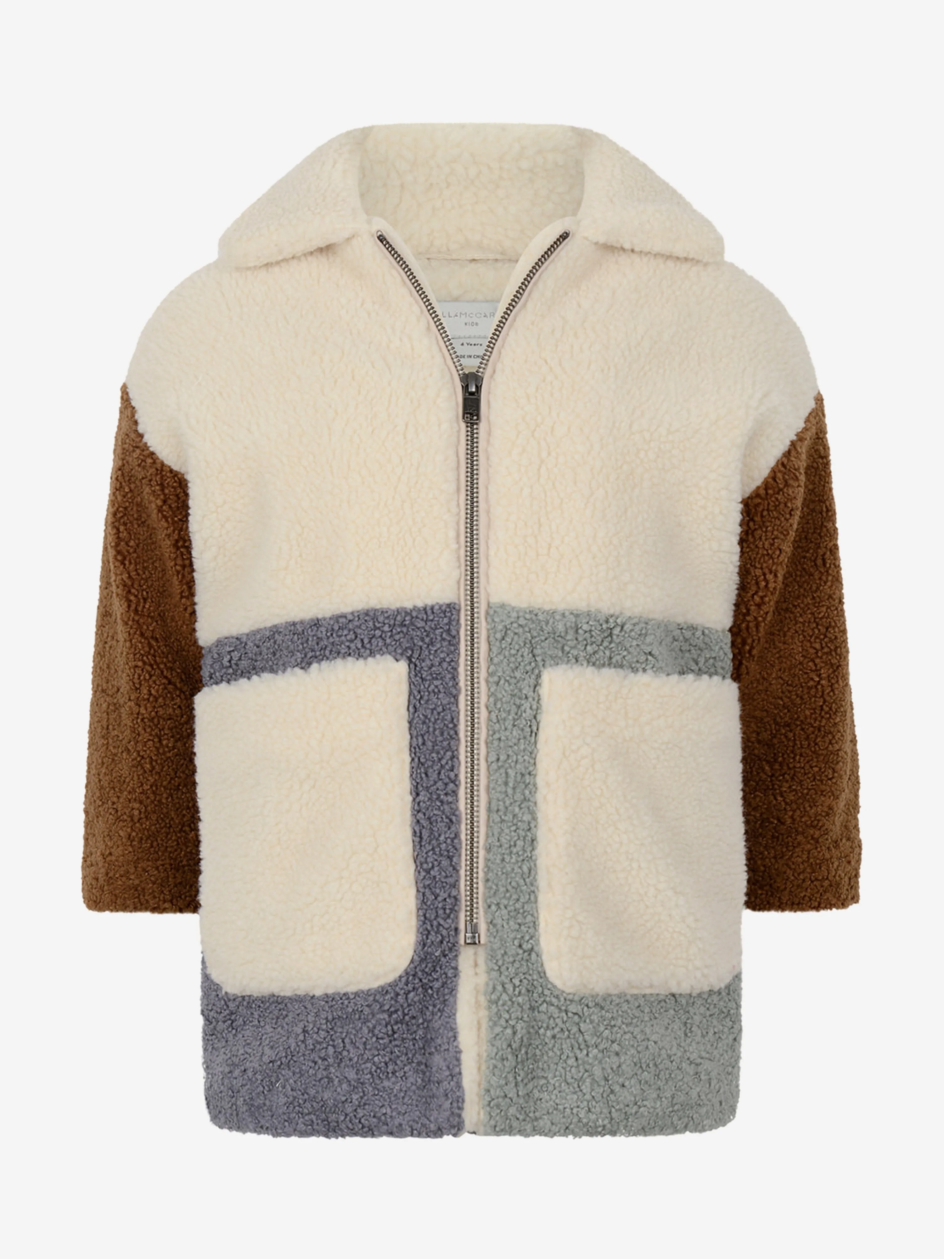 Stella McCartney Mädchen Elfenbein Patchwork Mantel
