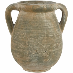 Stone Effect Jar With Handles 24cm,hand-painted ceramic vase