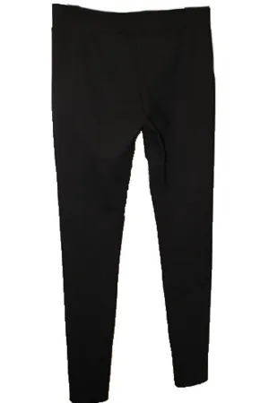 Gerade gestrickte Hose in Schwarz