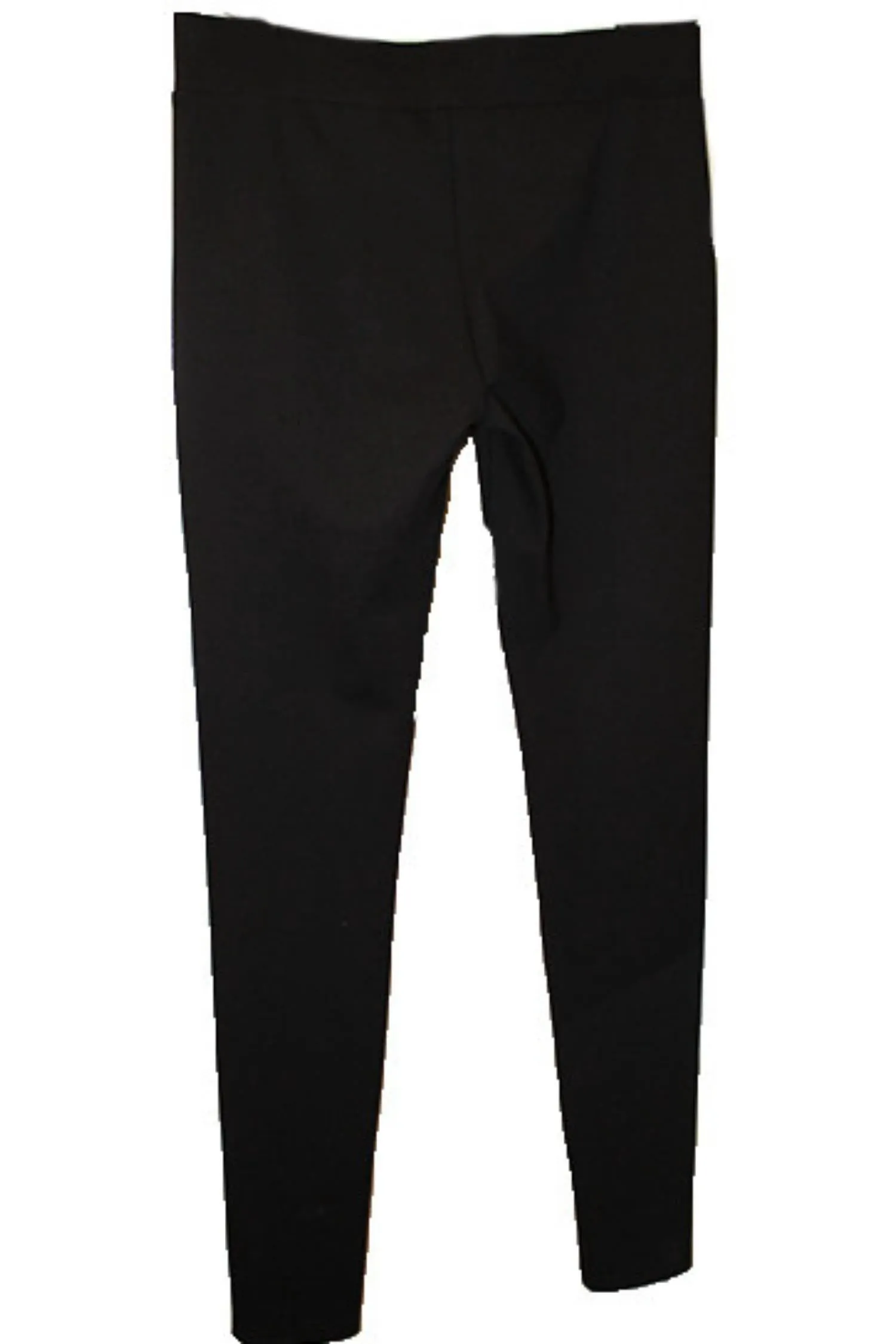 Gerade gestrickte Hose in Schwarz