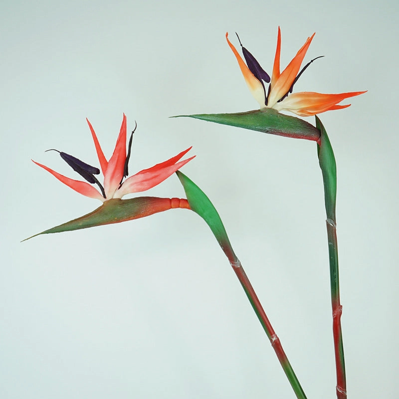 Strelitzia Bird of Paradise Artificial Silk Flower Stem Red STRELITZIA001