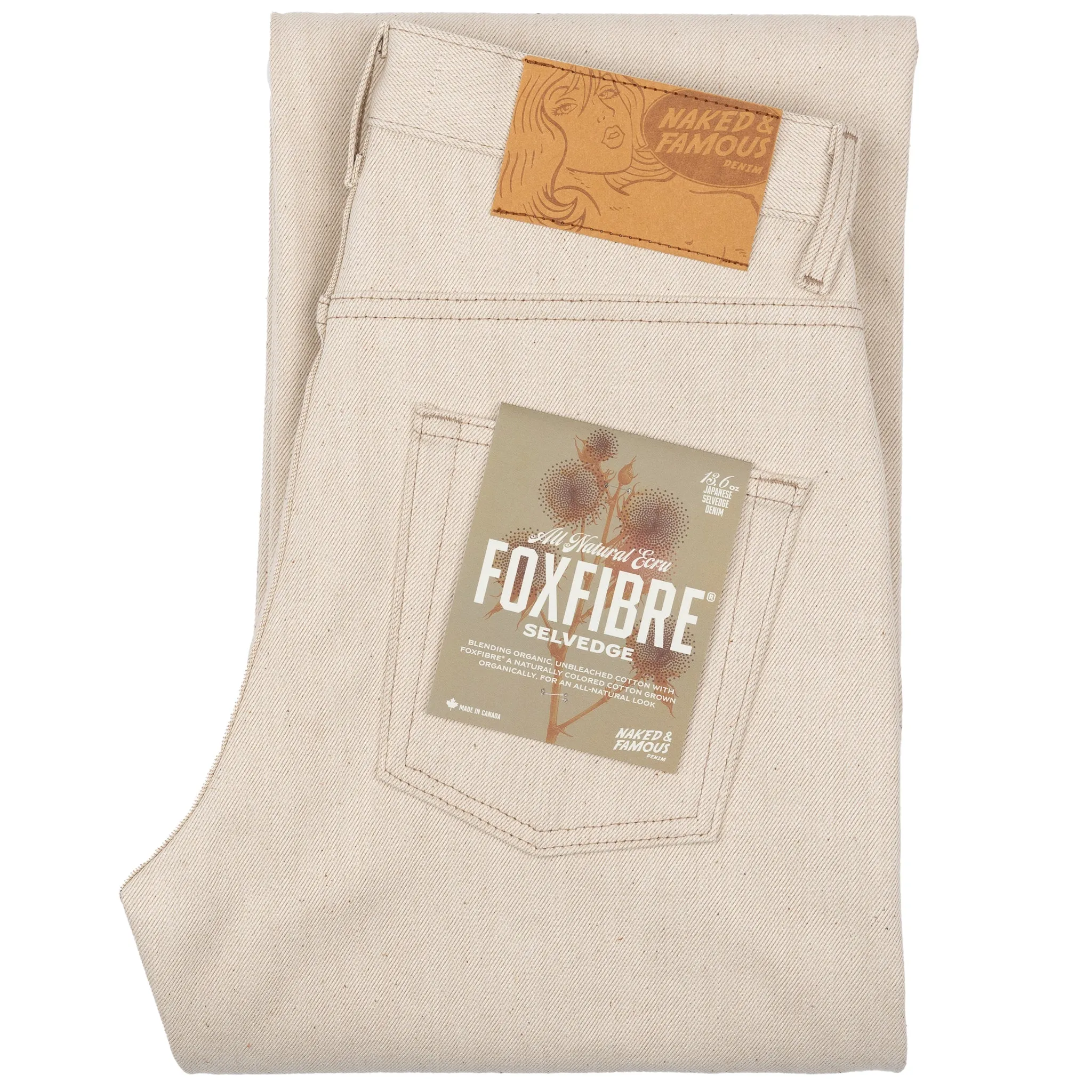Strong Guy - Vollständig natürliches Ecru Foxfibre® Selvedge