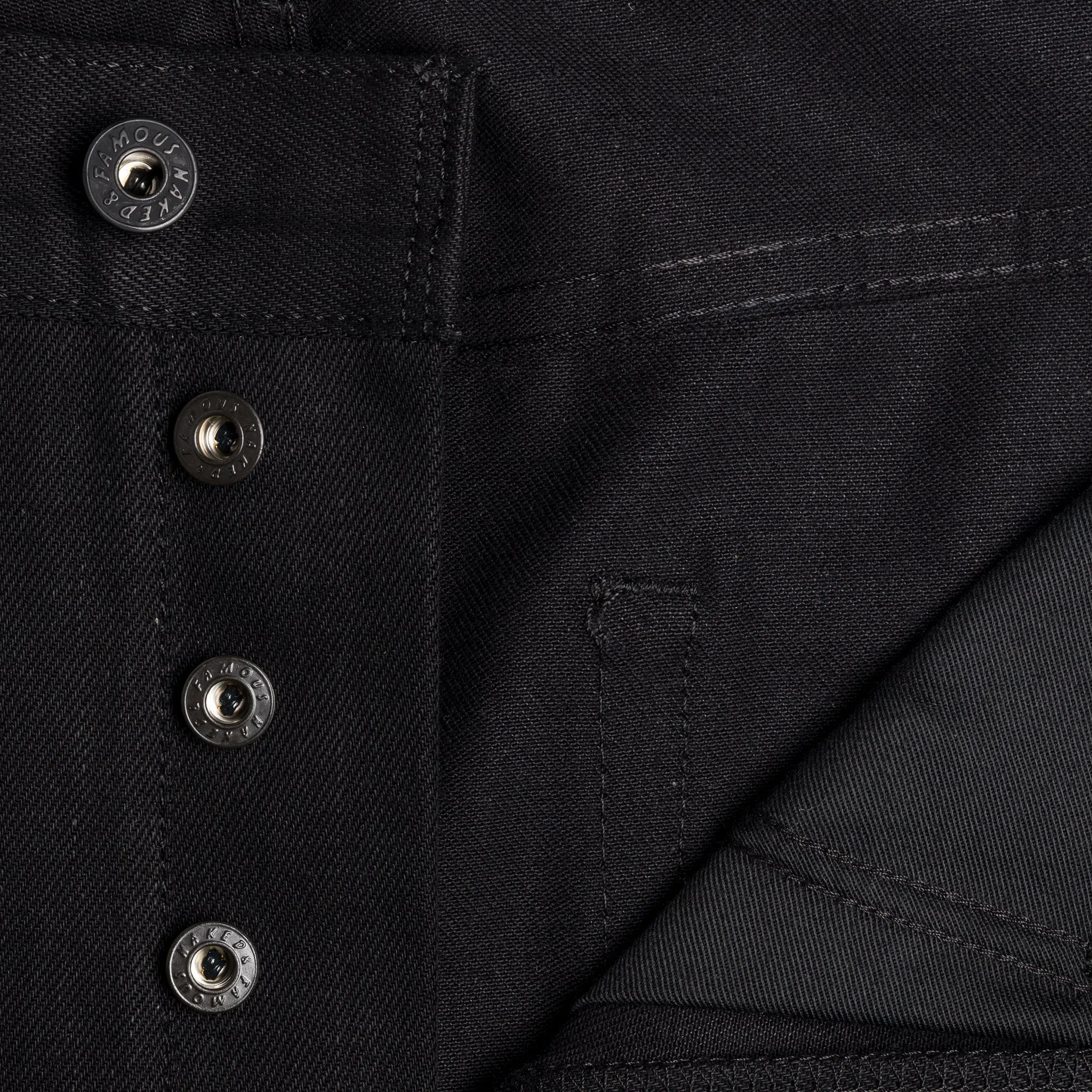 Strong Guy - Solides Schwarz Selvedge