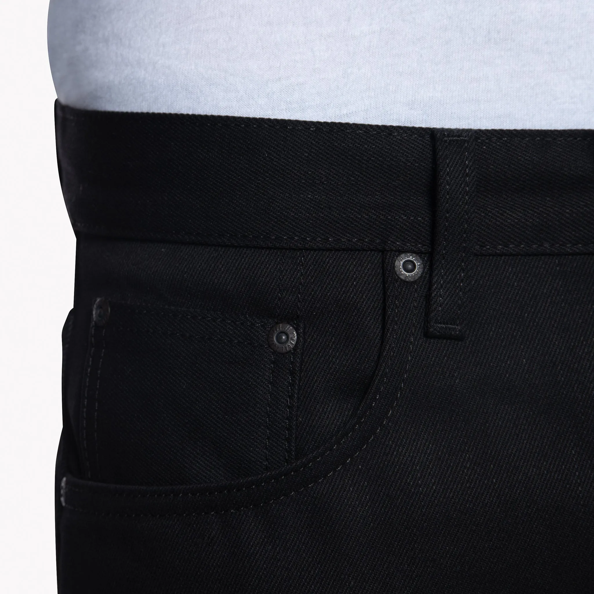 Strong Guy - Solides Schwarz Selvedge