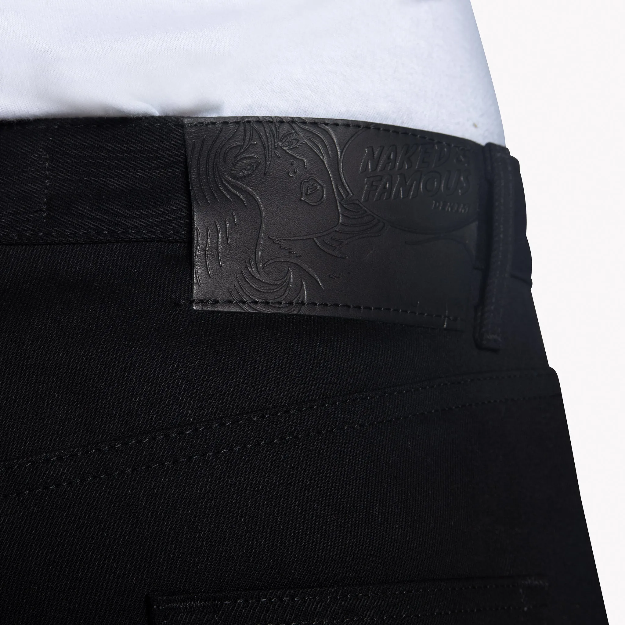 Strong Guy - Solides Schwarz Selvedge