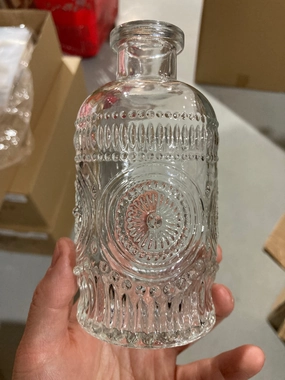 Sunflower Crystal vintage Bud vase 5.1 H x2.75 wedding centerpiece,aesthetic flower vase