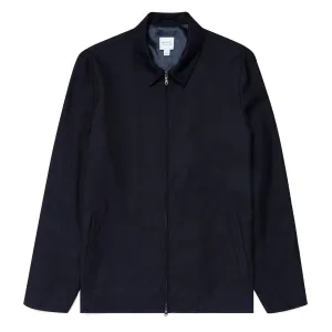 Sunspel Travel Woll-Harrington-Jacke Marineblau