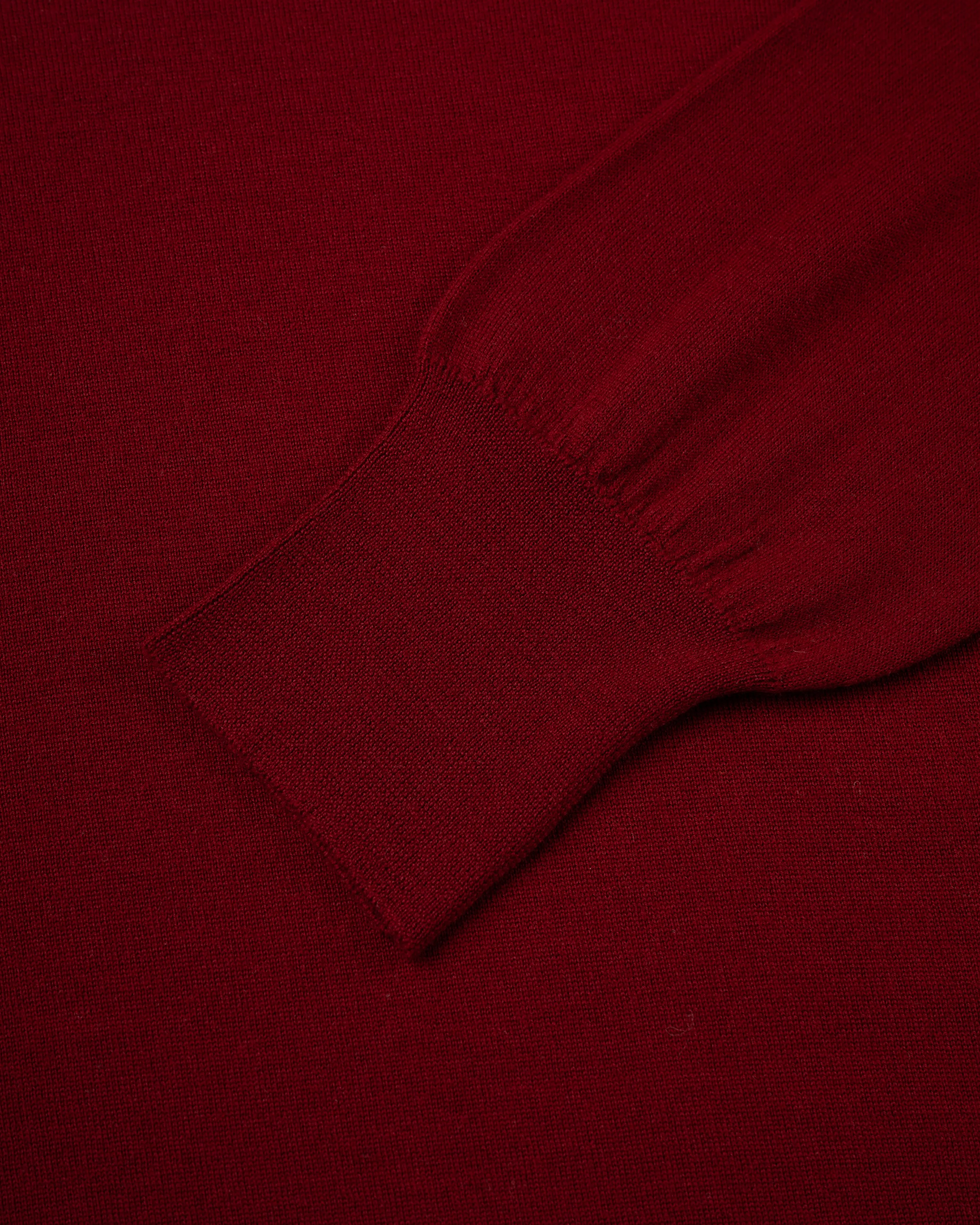 SUPERFINE MERINO WOOL PULLOVER - BURGUNDER
