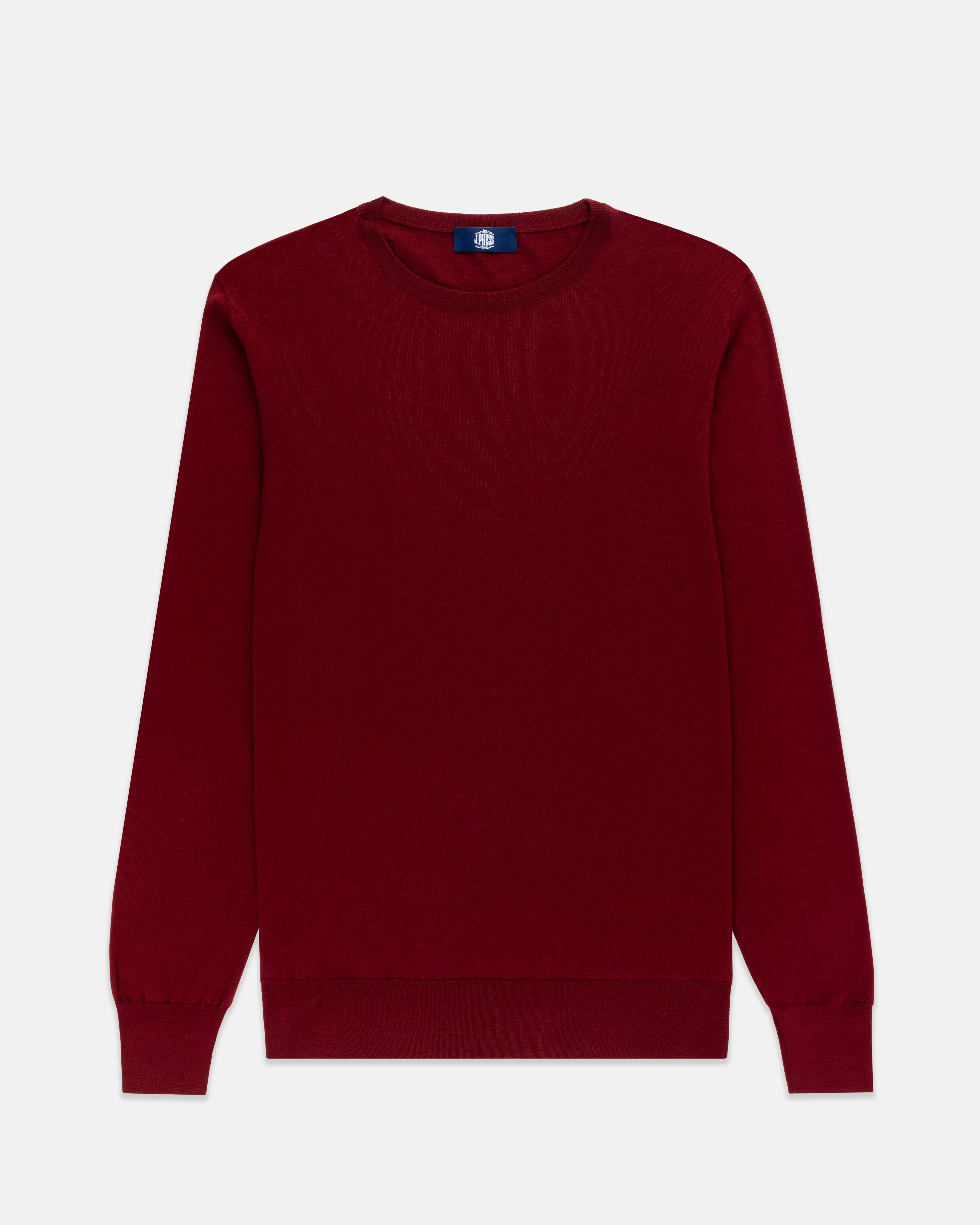 SUPERFINE MERINO WOOL PULLOVER - BURGUNDER