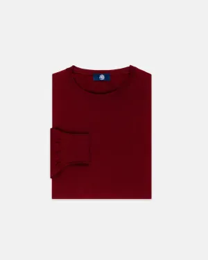 SUPERFINE MERINO WOOL PULLOVER - BURGUNDER