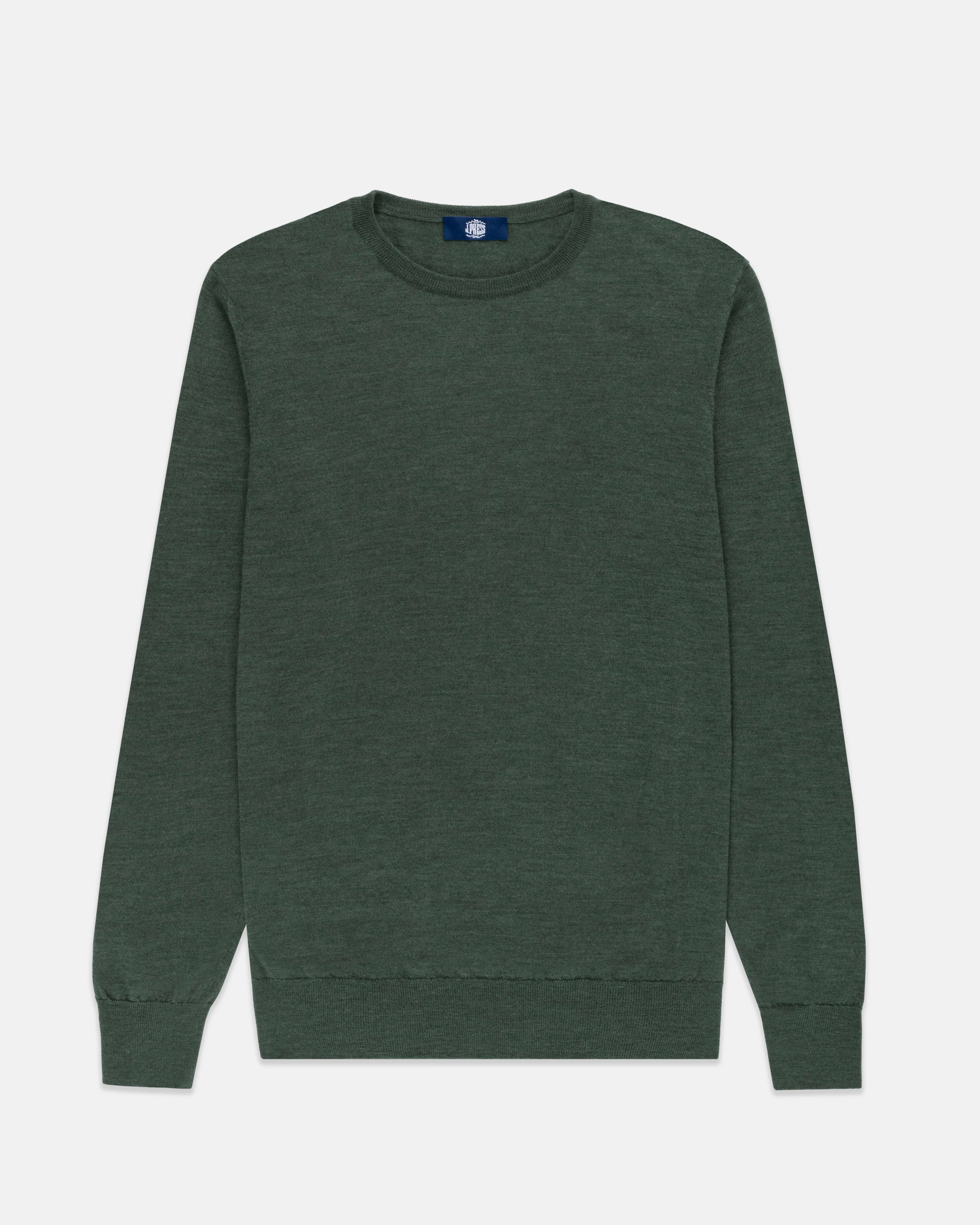 SUPERFINE MERINO WOOL PULLOVER - GRÜN