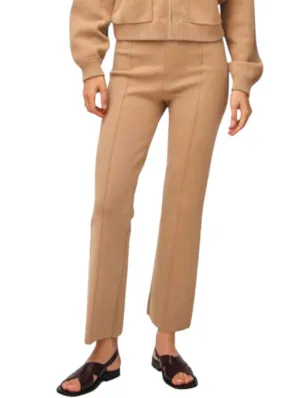 Superfeine Bio-Baumwollhose in Vintage-Kamel