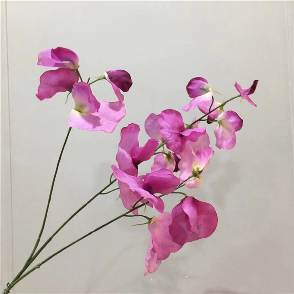 Sweet Pea Artificial Silk Flower Stem Pink SWEETPEA003,dried artificial flower