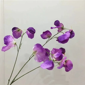 Sweet Pea Artificial Silk Flower Stem Purple SWEETPEA004,dried artificial flower