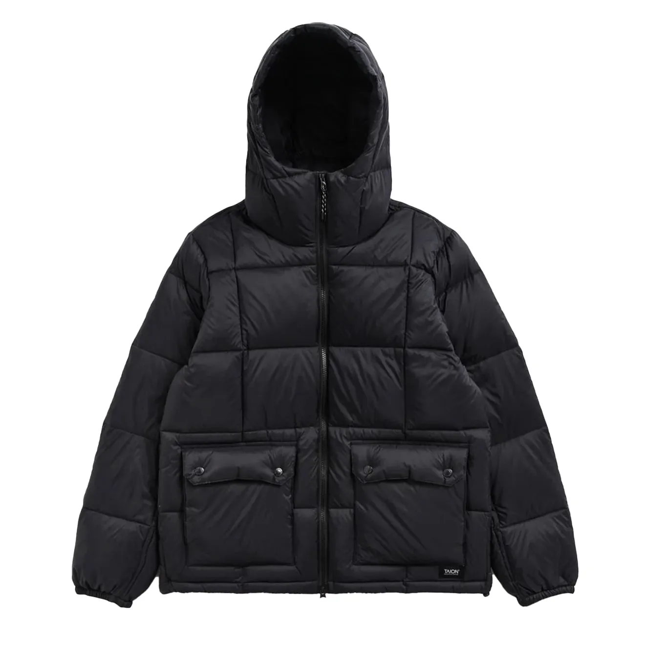 Taion Volume Kapuzen-Daunenjacke Schwarz
