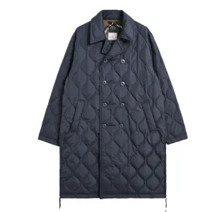 Taion Damen Militär-Langjacke mit Brusttaschen in Dunkelblau