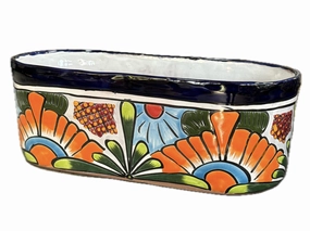 Talavera Planter Long Medium,terracotta plant pot