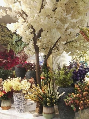 Tall Faux Cherry Blossom Tree with artificial flower realistic flower bouquet  