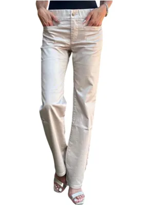 Tami Gerade Hose In Beige Gold Karo