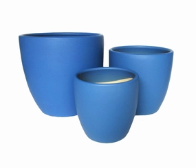 Tang Egg Pot - Glazed Blue,terracotta plant pot