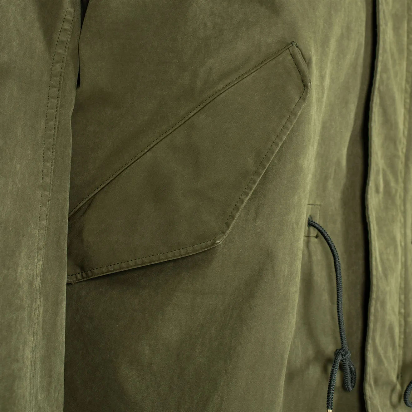 Ten C Kapuzen-Parka-Jacke Grün