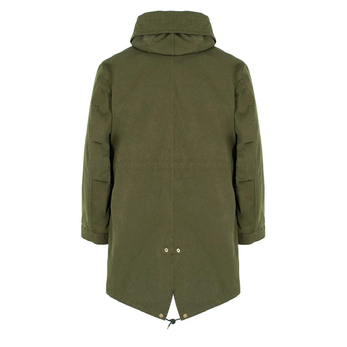 Ten C Kapuzen-Parka-Jacke Grün