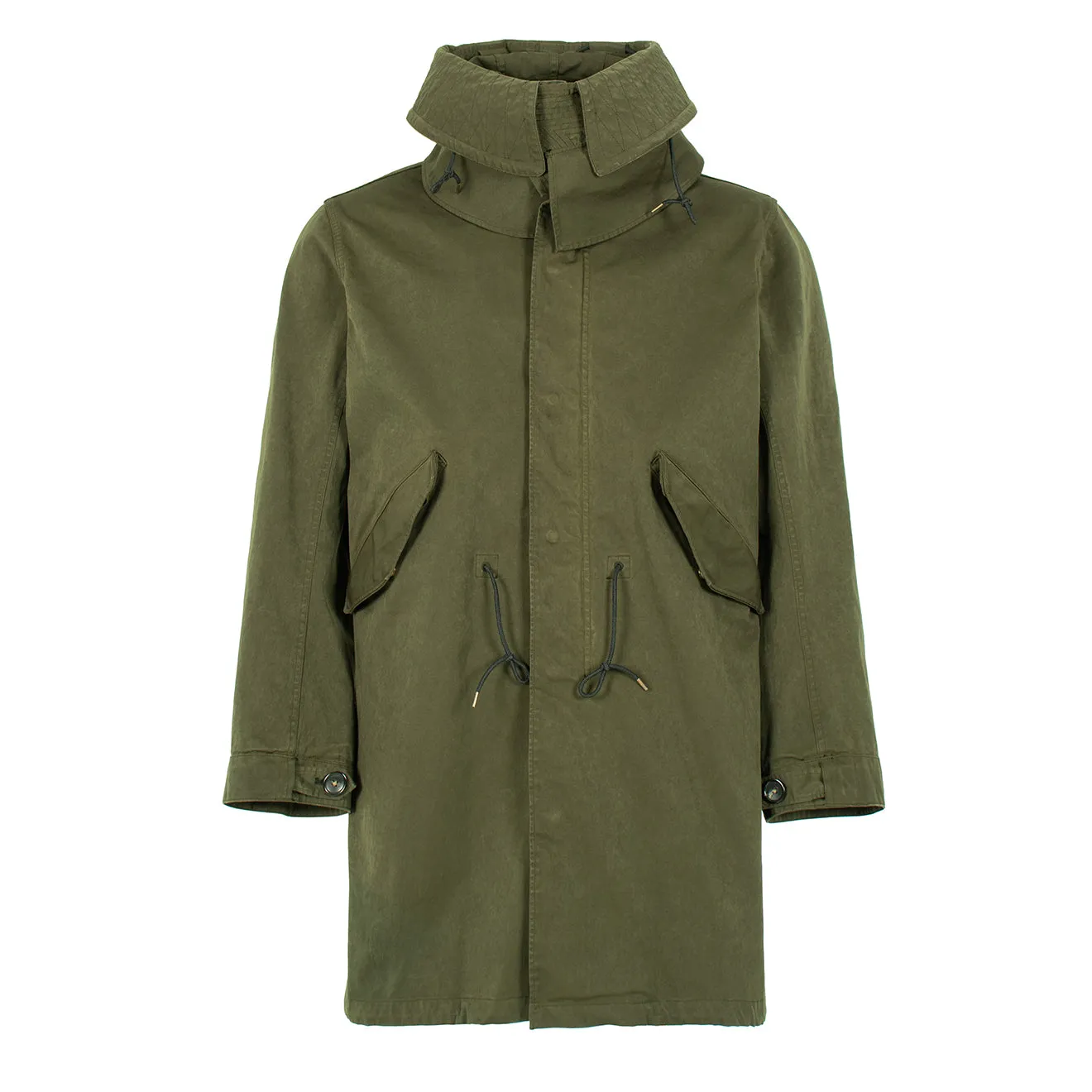 Ten C Kapuzen-Parka-Jacke Grün