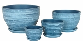 Terracotta 3101 - 17 Blue Wash,unique decorative planter
