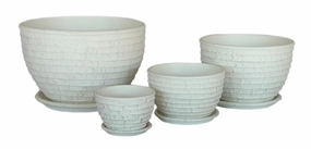 Terracotta 3101 - 331 Matted  White,unique decorative planter