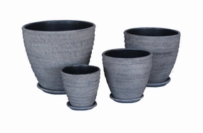 Terracotta 3713-03 Antique Black,unique decorative planter