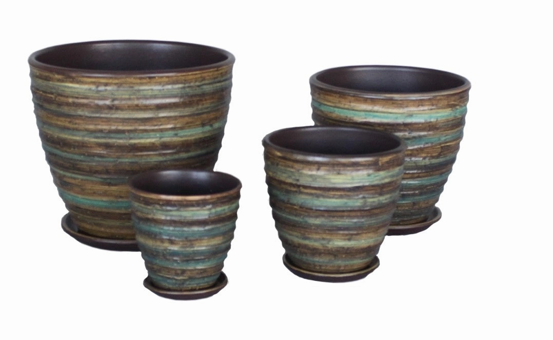Terracotta  3713 - 308 Silky Green,unique decorative planter