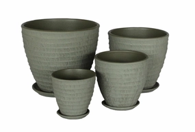 Terracotta 3713 - 49 Olive Green,unique decorative planter