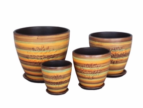 Terracotta  3738  - 306 Silky Orange,unique decorative planter