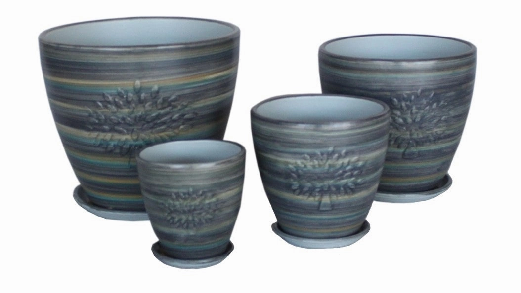Terracotta  3738 - 307 Silky Grey,unique decorative planter