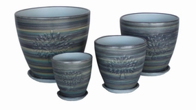 Terracotta  3738 - 307 Silky Grey,unique decorative planter