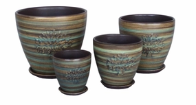 Terracotta  3738 - 308 Silky Green,unique decorative planter