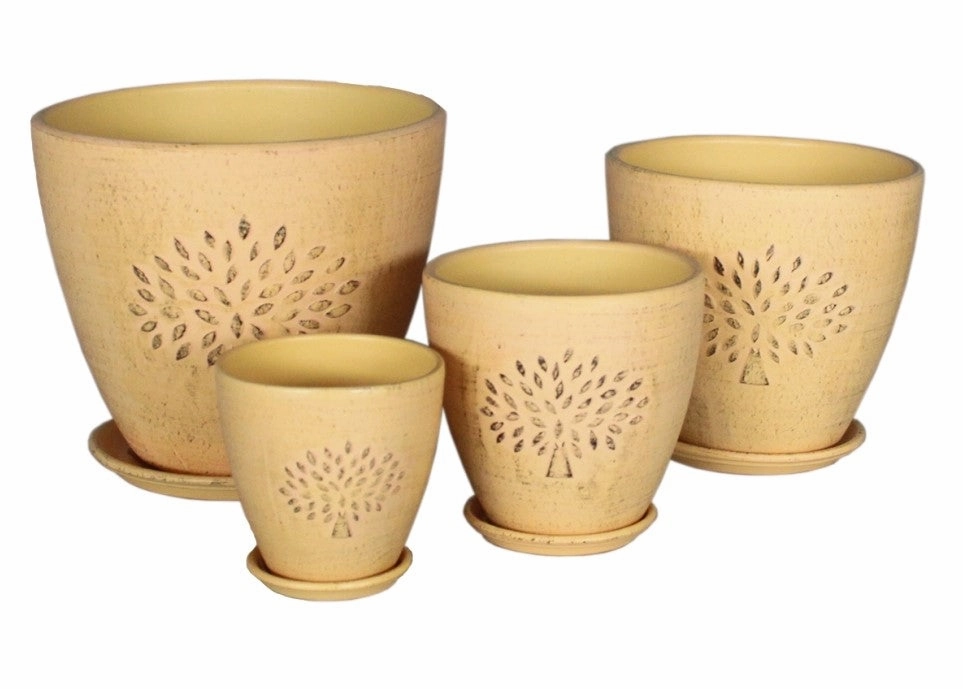 Terracotta 3738 - 322 Matted Daffodil,unique decorative planter