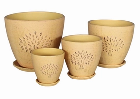Terracotta 3738 - 322 Matted Daffodil,unique decorative planter