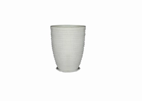 Terracotta 3905 - 331  Matted White,unique decorative planter