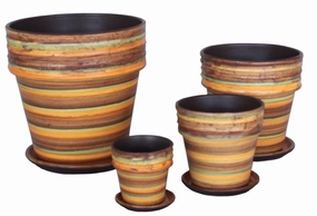 Terracotta 5601-306  Silky Orange,unique decorative planter