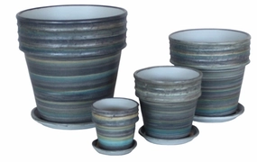 Terracotta 5601-307  Silky Grey,unique decorative planter
