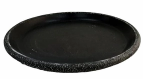 Terracotta  Saucer  White Dusting Black,unique decorative planter