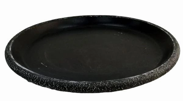 Terracotta  Saucer  White Dusting Black,unique decorative planter
