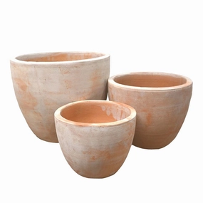 Terracotta Squat Egg - Traditional,terracotta plant pot
