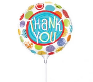 Thank You Balloon on Stick,realistic flower bouquet 
