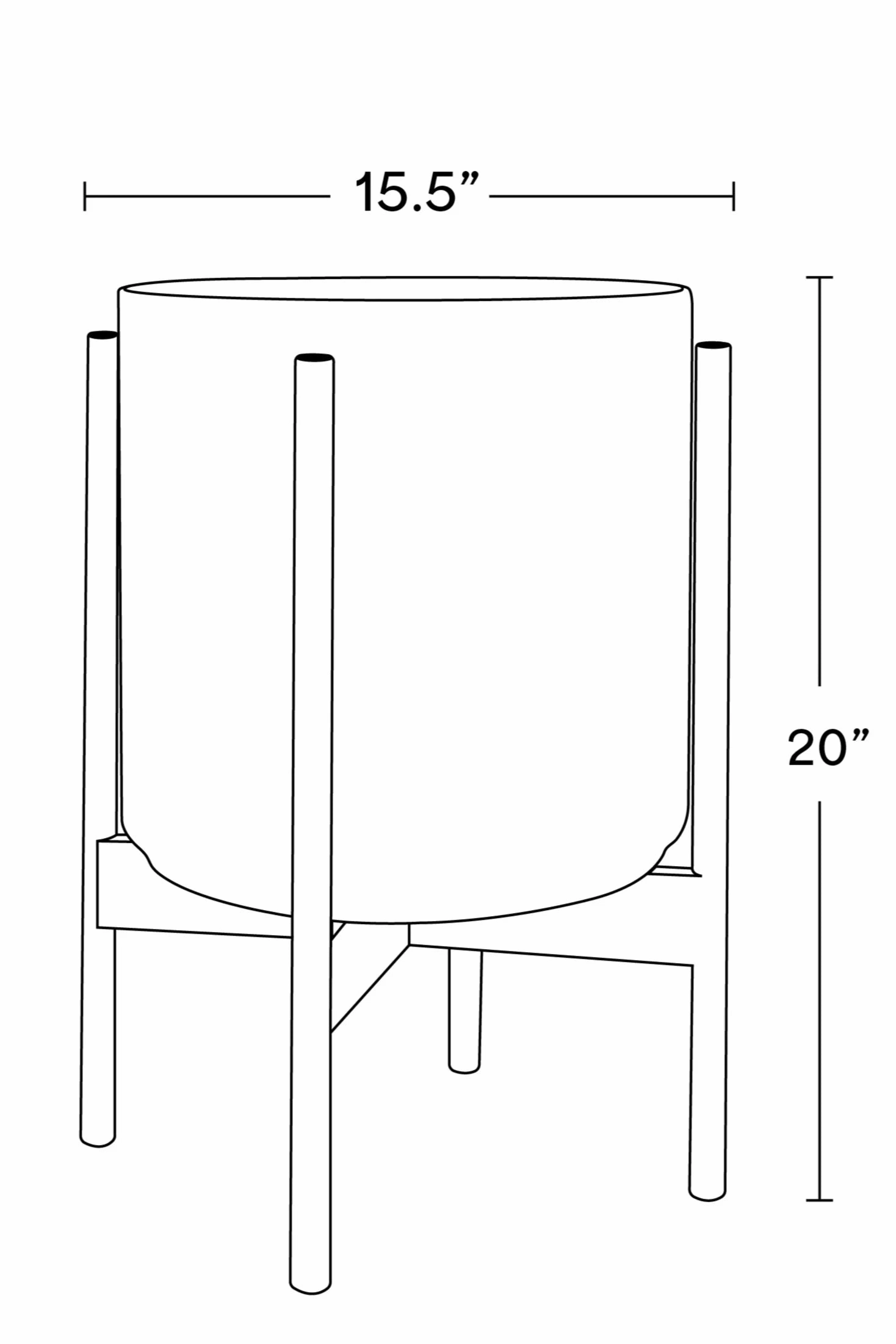The 12" Gray Cylinder w/ Dark Teak Stand