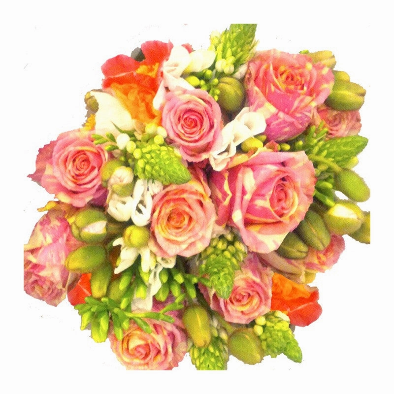 Topaz,realistic flower bouquet 